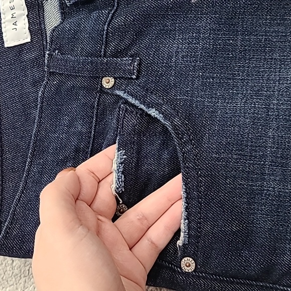 James Jeans Dark Blue Denim with Distress - Picture 3 of 9